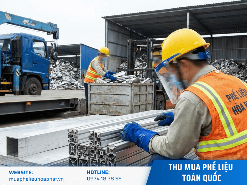 Dịch vụ thu mua nhôm phế liệu số lượng lớn từ nhà máy xí nghiệp của Phế Liệu Hòa Phát