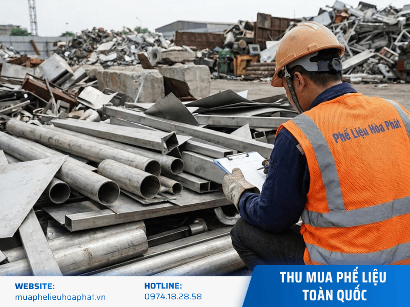 Dịch vụ thu mua inox công nghiệp phế liệu 304 316 201 tận nơi giá cao của Phế Liệu Hòa Phát