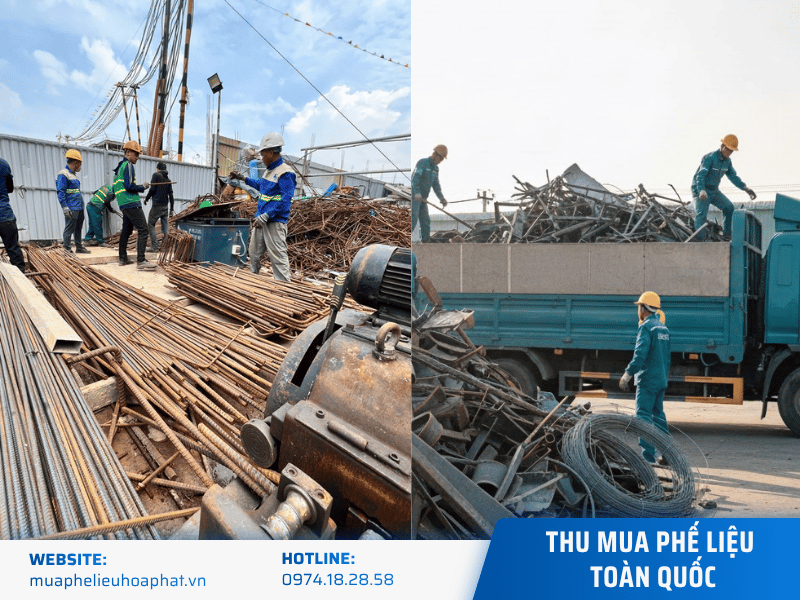 Đội xe cẩu Phế Liệu Hòa Phát hỗ trợ thu mua phế liệu sắt và vận chuyển tận nơi