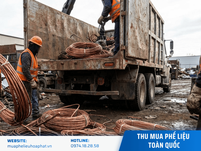 Dịch vụ thu mua đồng cáp phế liệu giá cao tận nơi của Phế Liệu Hòa Phát