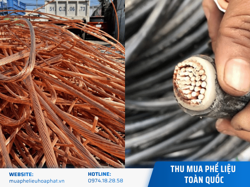 Thu mua đồng cáp phế liệu loại 1 ruột to dẻo nguyên chất từ cáp điện lực công nghiệp