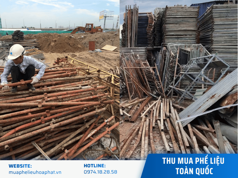 Cân đo minh bạch xác định giá thu mua giàn giáo cũ và xà gồ sắt tại công trình