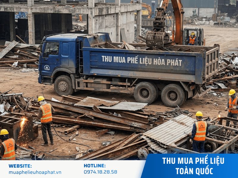 Dịch vụ thu mua phế liệu nhà xưởng trọn gói và vận chuyển tận nơi tại miền Bắc của Phế Liệu Hòa Phát